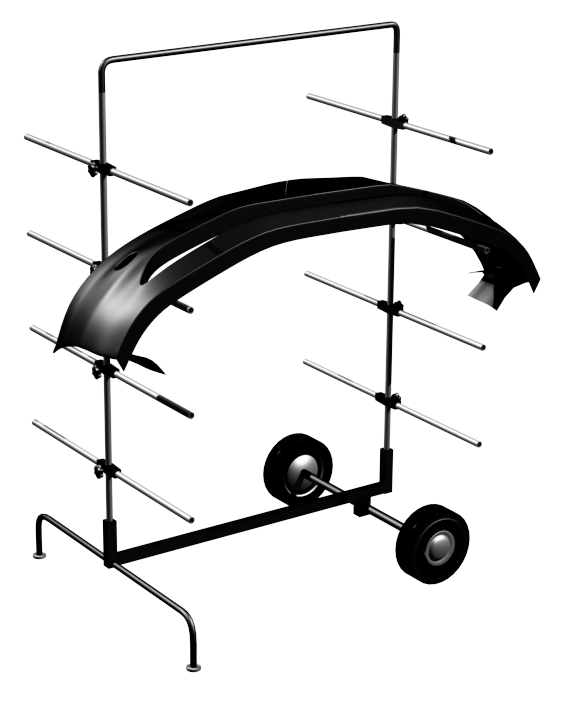 Стойка под бамперы перекатная  06.502/R-9007