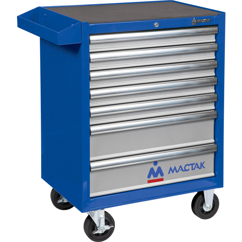 МАСТАК Тележка инструментальная, 7 ящиков, синяя 521-07581B