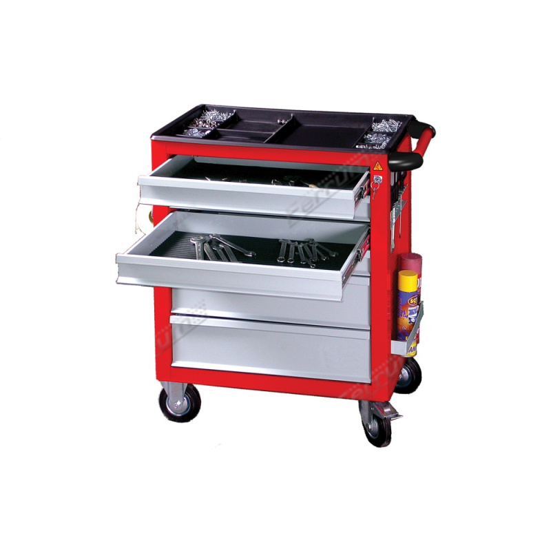 Тележка инструментальная, 6 ящиков, серый металлик/красный FERRUM 02.106R-9007/3000