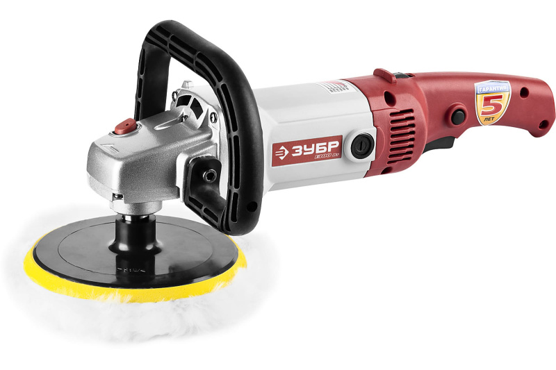 Машина полировальная, ЗУБР, тарелка 180 мм, 600-3000 об/мин, 1300 Вт ЗПМ-1300Э