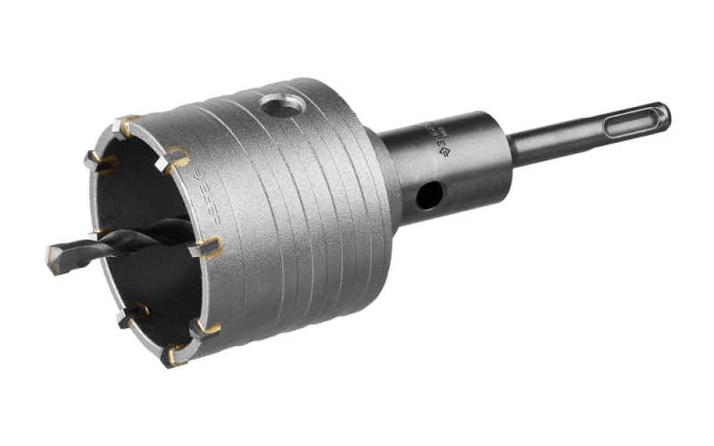 Коронка ЗУБР буровая, коническая посадка центрирующего сверла, SDS-Plus, в сборе, 68мм 2918-68_z01