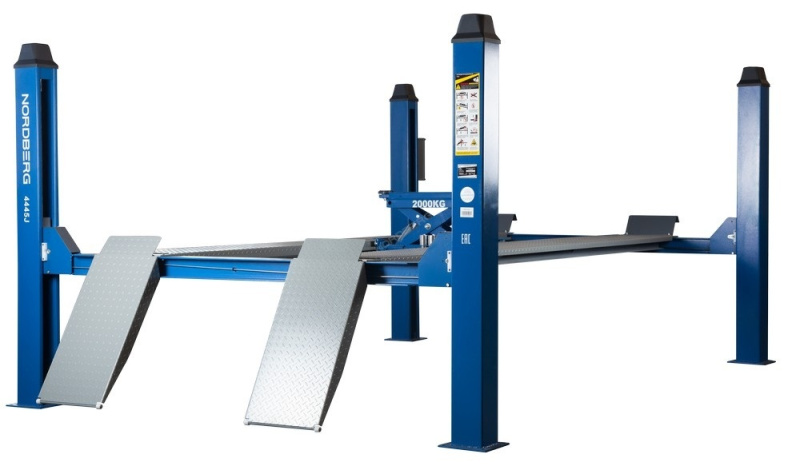 Подъемник 4х стоечный электрогидравлич. 4.5т, c траверсой 2т, 380В NORDBERG 4445J_380V