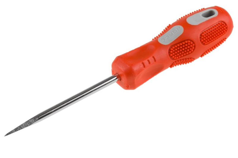 Шило ЗУБР "МАСТЕР" хозяйственное, двухкомпонентная рукоятка, 75 мм 09572