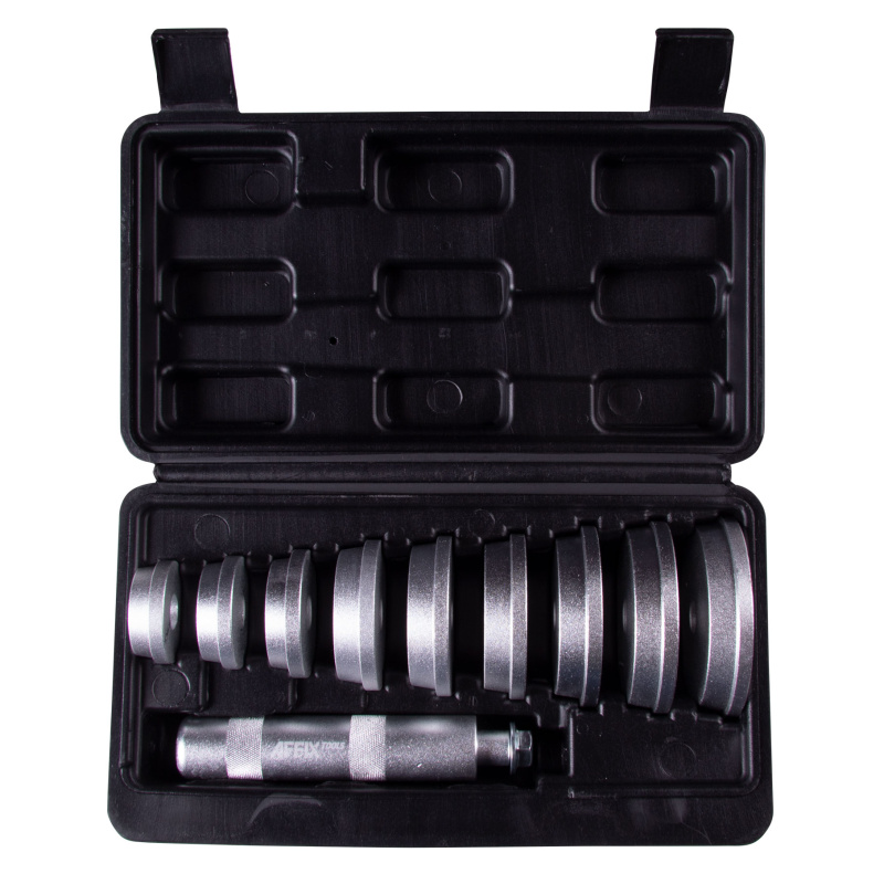 AFFIX Набор оправок алюминиевых для подшипников, 39,5-81 мм, кейс, 10 предметов AF10020011C