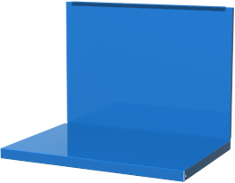 Комплект полка/стенка для верстаков БТ и 2ТВ  - синий  01.500L-5015