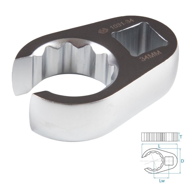 KING TONY Ключ разрезной (воронья лапка) 34 мм, 3/4" 1031-34R